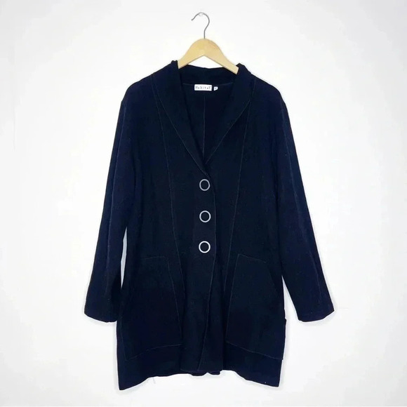 Habitat Black Button Front Cardigan Jacket Size XL - Picture 1 of 5